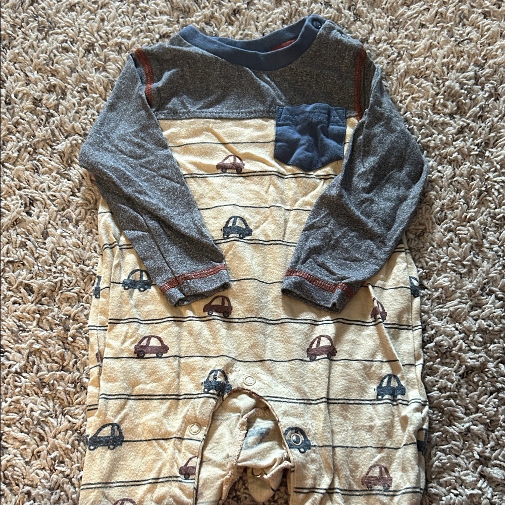 Adorable Car Print Baby Onesie